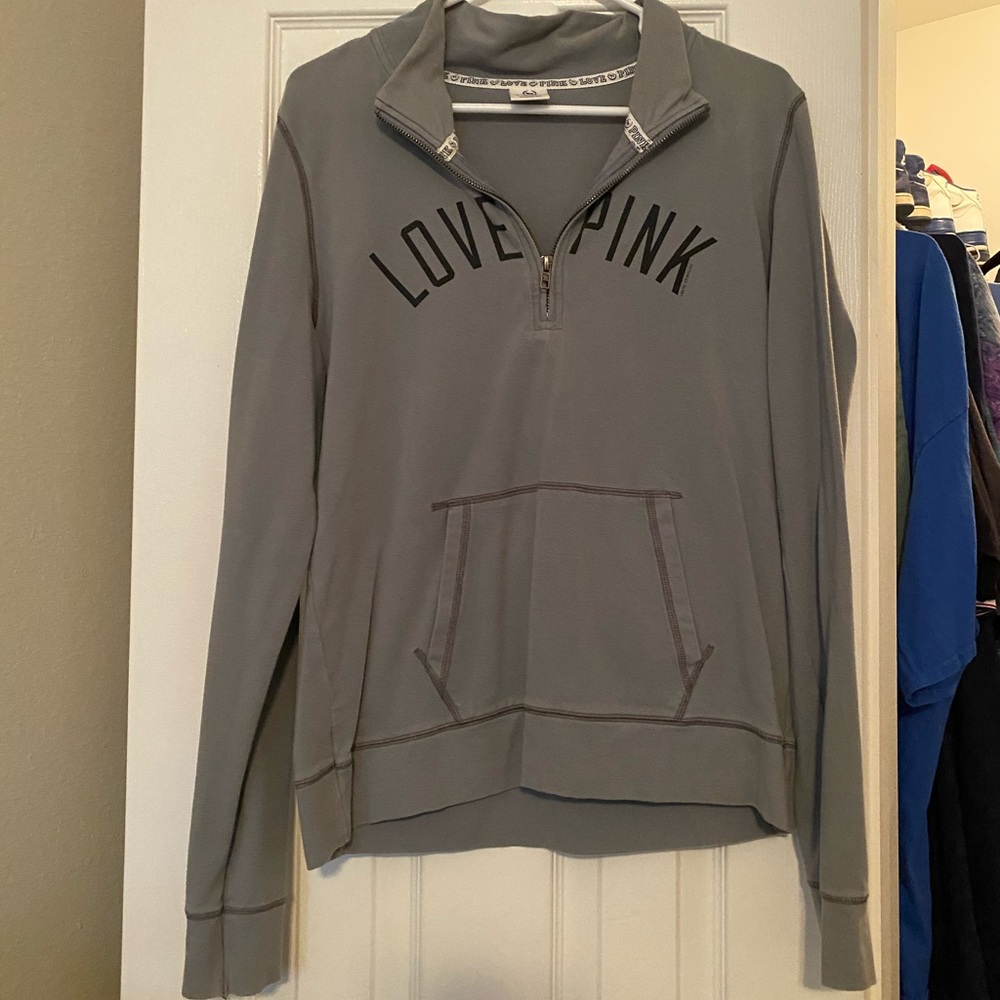 Pink quarter zip